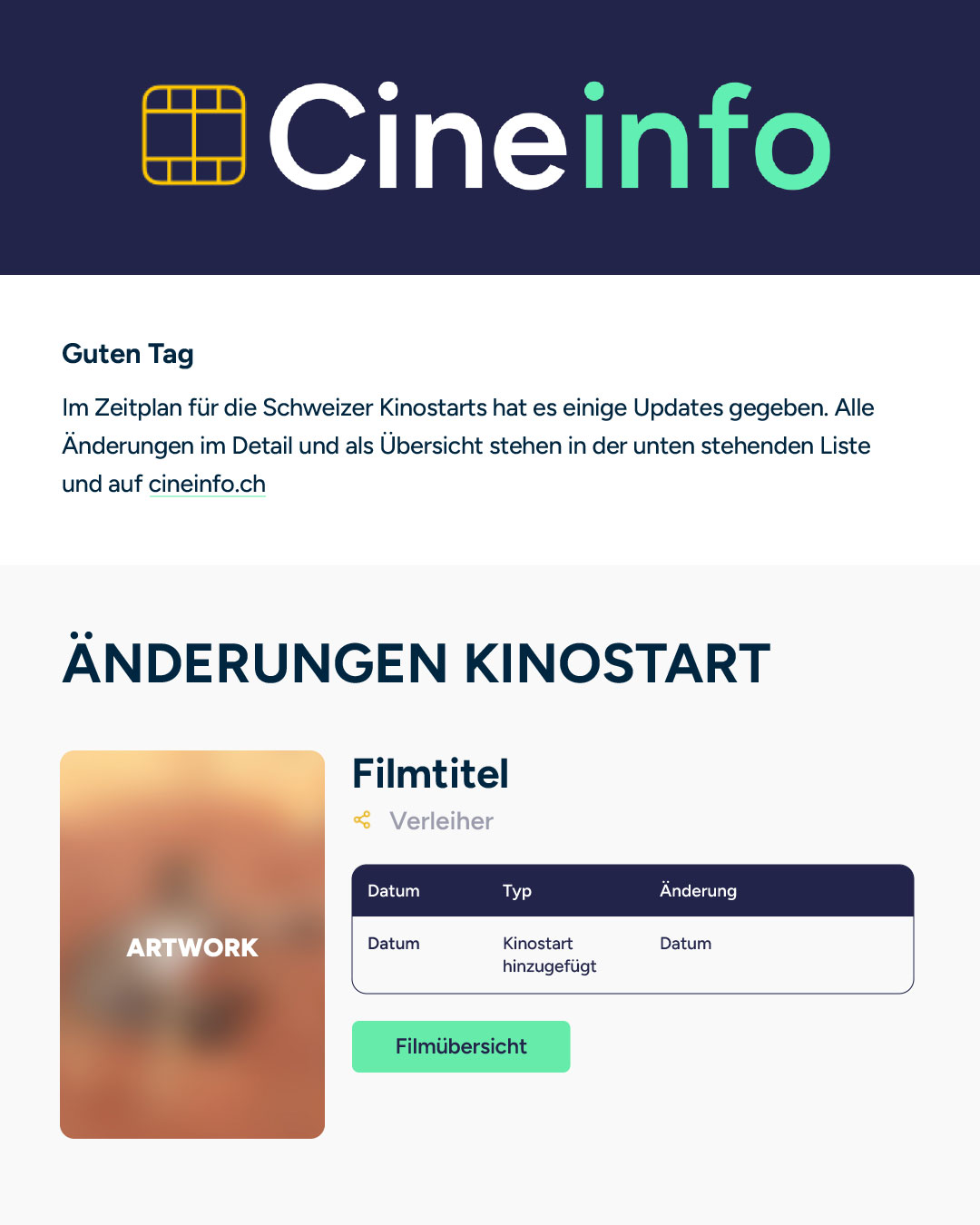 email layout
